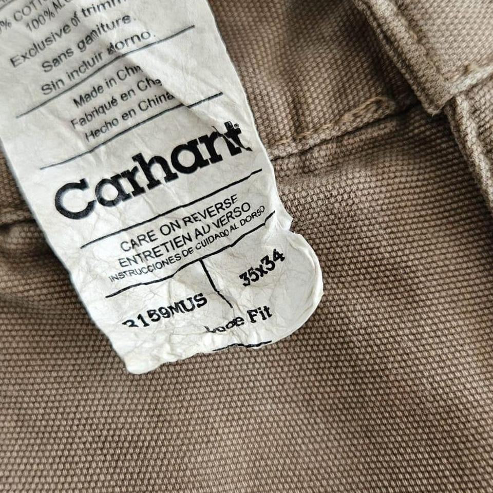 Carhartt Cream Carpenters Shorts – W35 Vintage Workwear Shorts