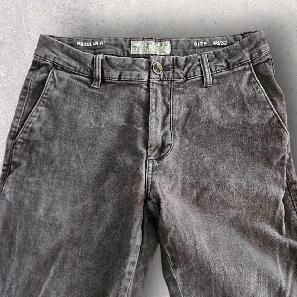 Chino Faded Black Grey Jeans – W32 – Vintage Chino Pants