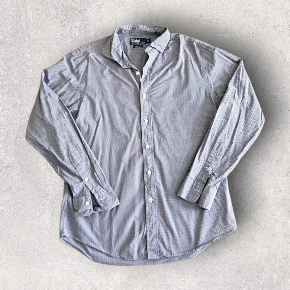 Ralph Lauren Blue Polo Shirt L – Vintage Preppy Fit