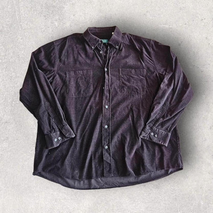 Black Corduroy Polo Shirt XL – Vintage Baggy Fit