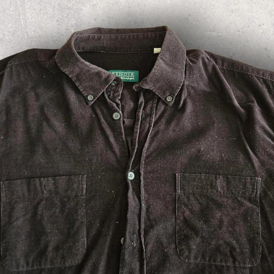 Black Corduroy Polo Shirt XL – Vintage Baggy Fit