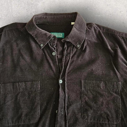 Black Corduroy Polo Shirt XL – Vintage Baggy Fit