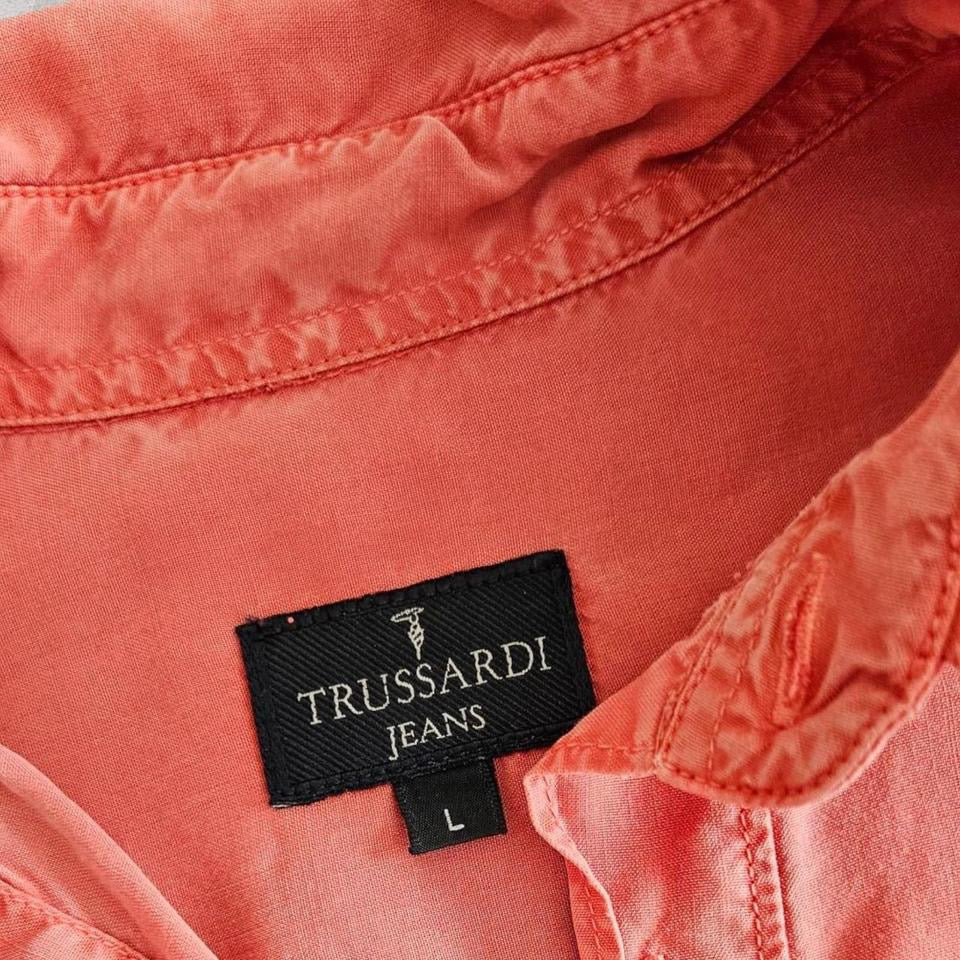 Trussardi Salmon Pink Polo Shirt L – Luxury Summer Polo