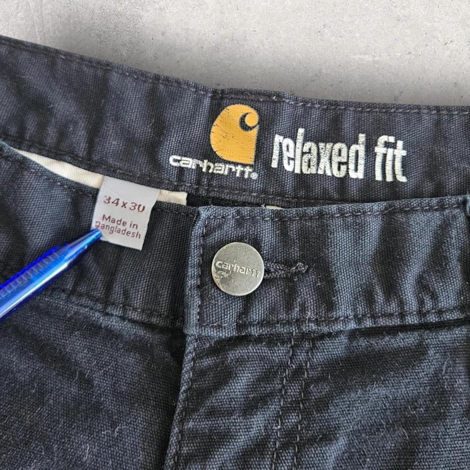 Carhartt Black Cargo Pants W34 – Vintage Workwear Utility Style