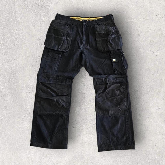 CAT Double Knee Black Workwear Pants 34x30 – Utility Streetwear Fit
