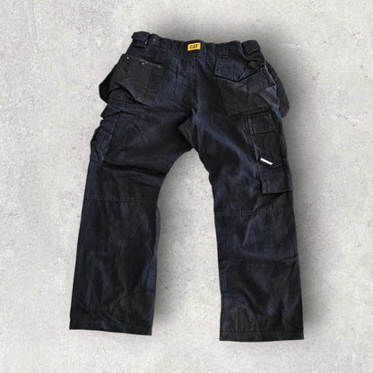 CAT Double Knee Black Workwear Pants 34x30 – Utility Streetwear Fit