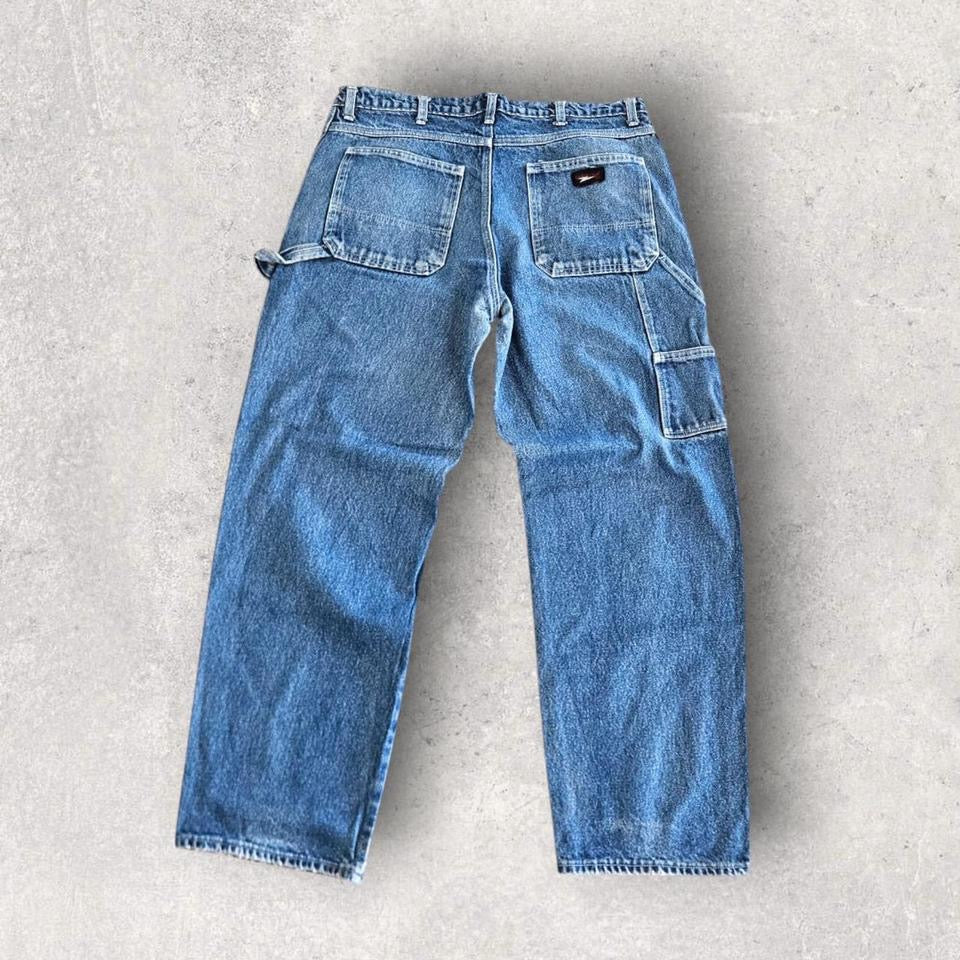 Union Line Carpenter Blue Jeans 36x32 – Vintage Workwear Fit