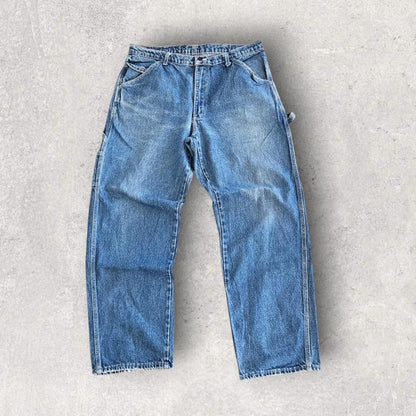 Union Line Carpenter Blue Jeans 36x32 – Vintage Workwear Fit