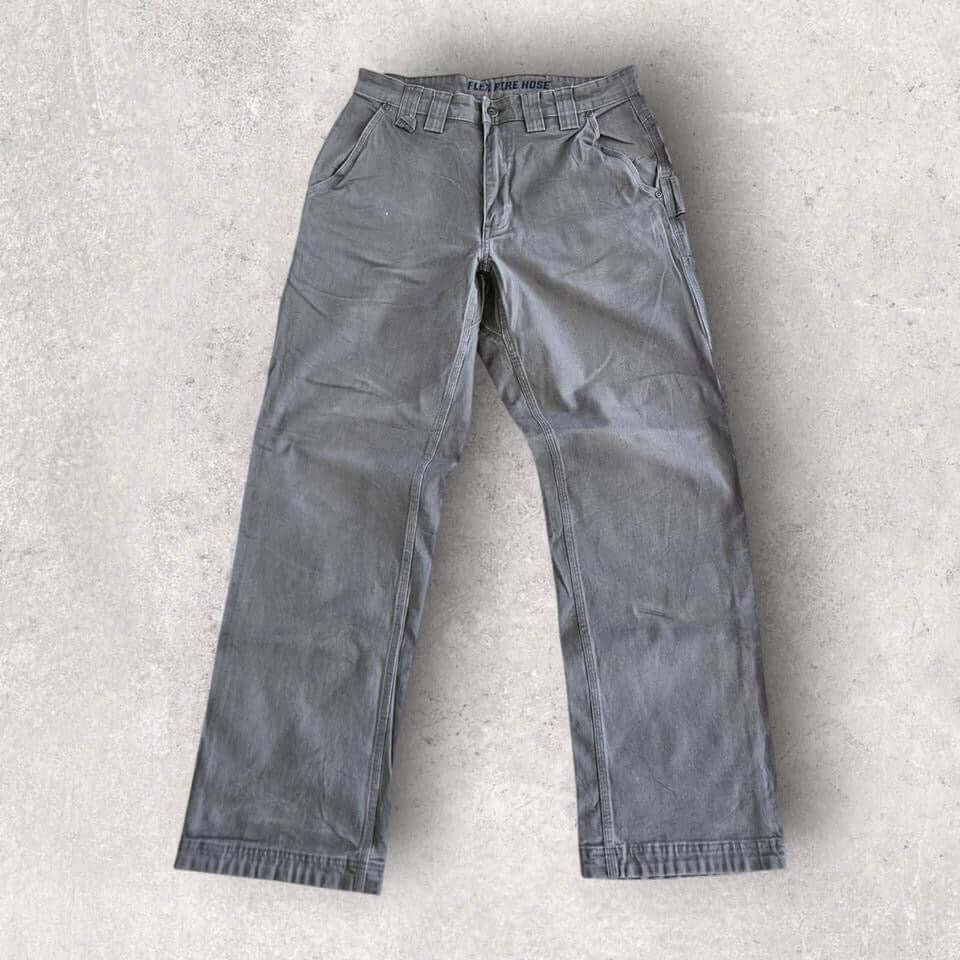 Flex Fire Hose Grey Carpenter Pants - 32x32 Flex Fire Hose Grey Carpenter Pants - 32x32 | בגדי וינטג' Lizard Vintage Clothes Jeans