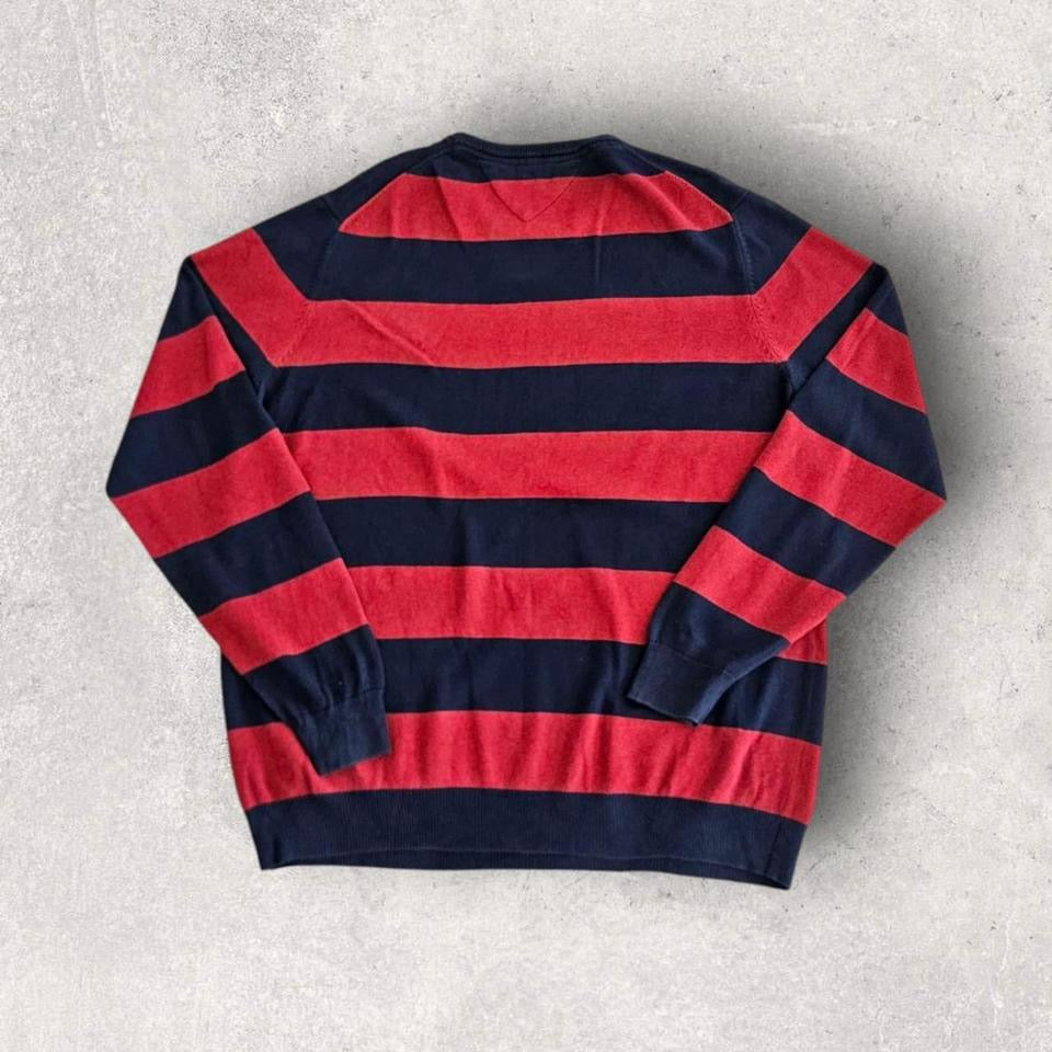 סוודר לוגו פסים Tommy Hilfiger במידה XXL