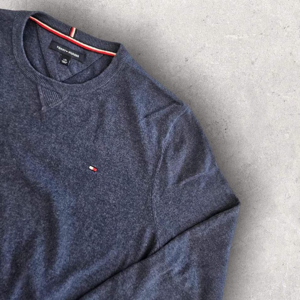 סוודר כחול כהה Tommy Hilfiger במידה L