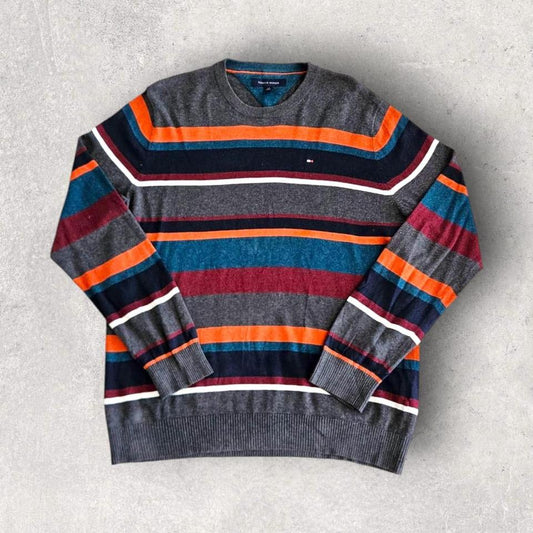 סוודר פסים Tommy Hilfiger מידה L ארוך