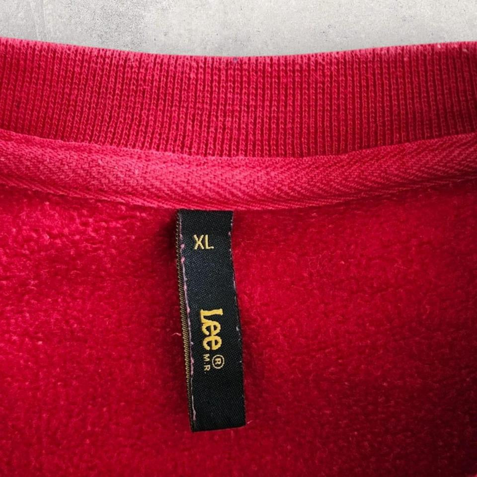 סווטשירט אדום Lee Jeans במידה L בגזרת באגי       