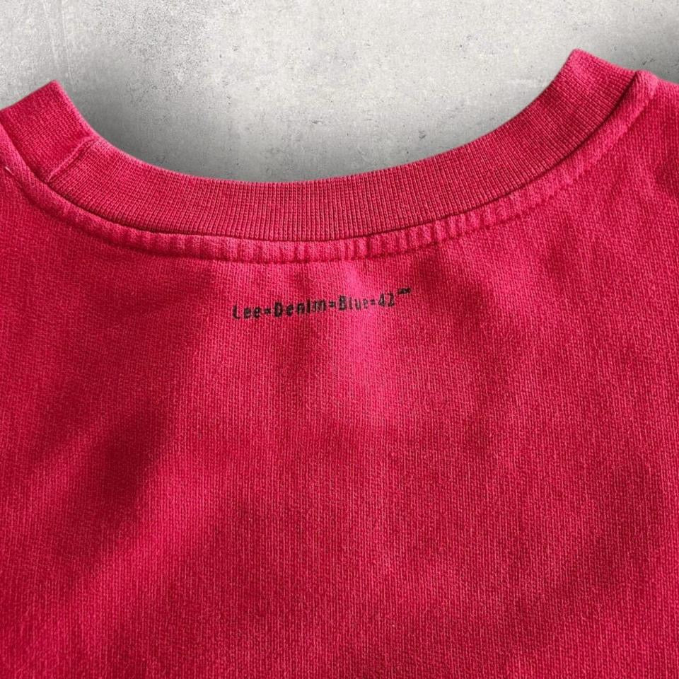 סווטשירט אדום Lee Jeans במידה L בגזרת באגי         