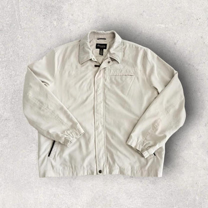 Vintage Dockers Cream polo Jacket - XL מעיל פולו וינטג' דוקרס בצבע קרם, מידה XL