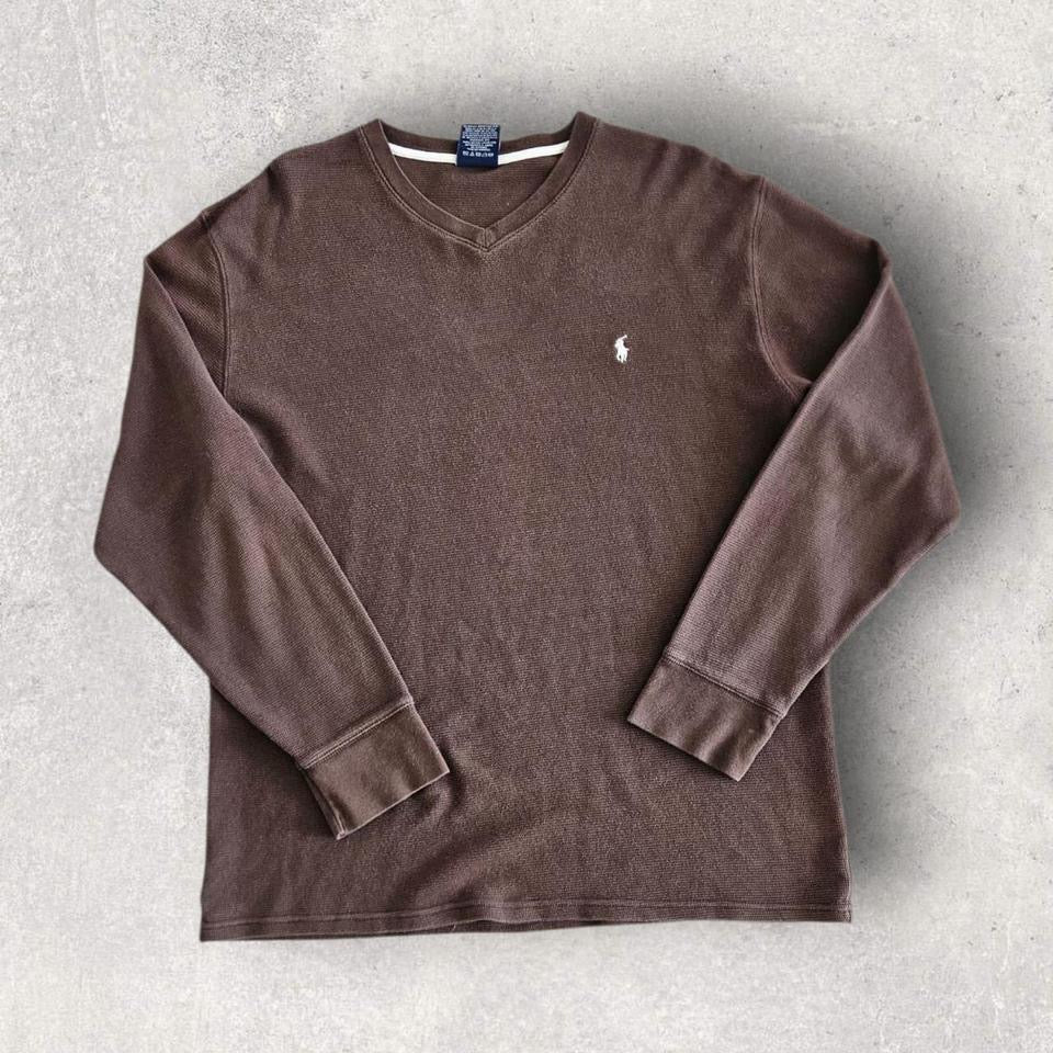 Polo Ralph Lauren Brown Long Sleeve Tee Polo Ralph Lauren Brown Long Sleeve Tee Lizard Vintage Clothes T-Shirts