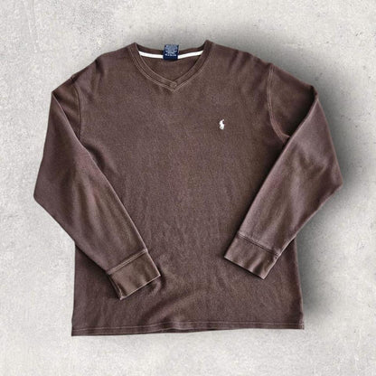 Polo Ralph Lauren Brown Long Sleeve Tee Polo Ralph Lauren Brown Long Sleeve Tee Lizard Vintage Clothes T-Shirts