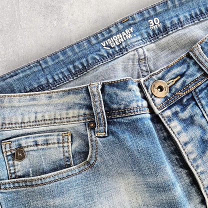 Visionary Denim Blue Jeans - W30 Visionary Denim Blue Jeans - W30 Lizard Vintage Clothes Jeans