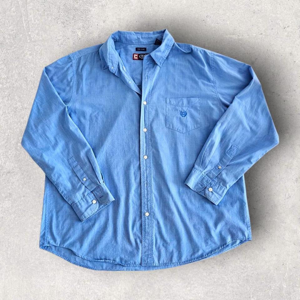 Chaps Ralph Lauren Blue Polo Shirt - XL Lizard Vintage Clothes 150.00 NIS Chaps Ralph Lauren Blue Polo Shirt - XL Shirts