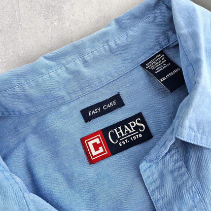 Chaps Ralph Lauren Blue Polo Shirt - XL Lizard Vintage Clothes 150.00 NIS Chaps Ralph Lauren Blue Polo Shirt - XL Shirts