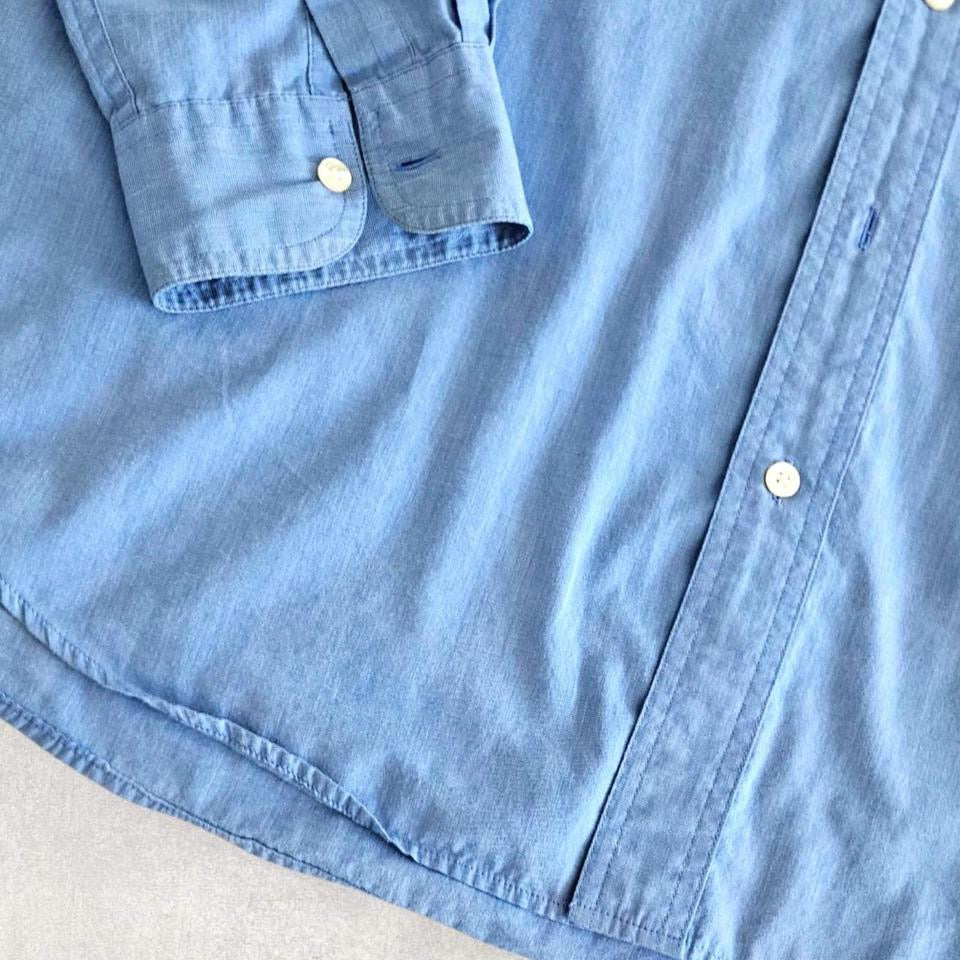 Chaps Ralph Lauren Blue Polo Shirt - XL Lizard Vintage Clothes 150.00 NIS Chaps Ralph Lauren Blue Polo Shirt - XL Shirts
