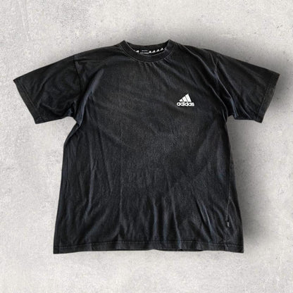 Vintage Adidas Black Logo T-shirt - M Lizard Vintage Clothes 85.00 NIS Vintage Adidas Black Logo T-shirt - M T-Shirts