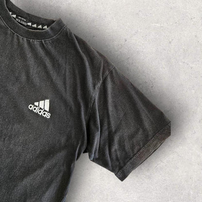 Vintage Adidas Black Logo T-shirt - M Lizard Vintage Clothes 85.00 NIS Vintage Adidas Black Logo T-shirt - M T-Shirts