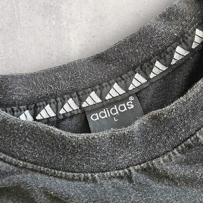 Vintage Adidas Black Logo T-shirt - M Lizard Vintage Clothes 85.00 NIS Vintage Adidas Black Logo T-shirt - M T-Shirts