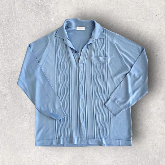 Vintage Montagut Blue Polo Shirt - L Lizard Vintage Clothes 65.00 NIS Vintage Montagut Blue Polo Shirt - L Polos