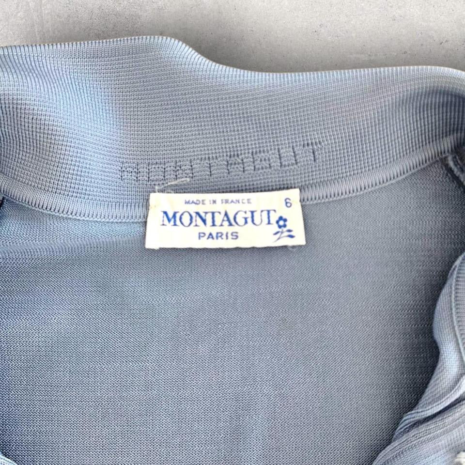 Vintage Montagut Blue Polo Shirt - L Lizard Vintage Clothes 65.00 NIS Vintage Montagut Blue Polo Shirt - L Polos
