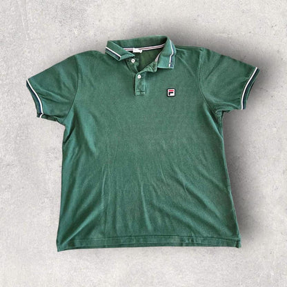 Fila Tennis Green Polo - M Lizard Vintage Clothes 75.00 NIS Fila Tennis Green Polo - M Polos