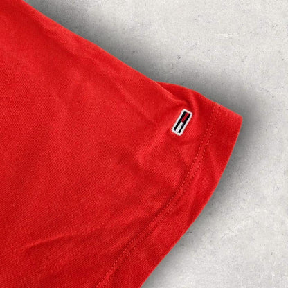 Woman’s Tommy Hilfiger Logo Red Tshirt - M Lizard Vintage Clothes Woman’s Tommy Hilfiger Logo Red Tshirt - M 65.00 NIS