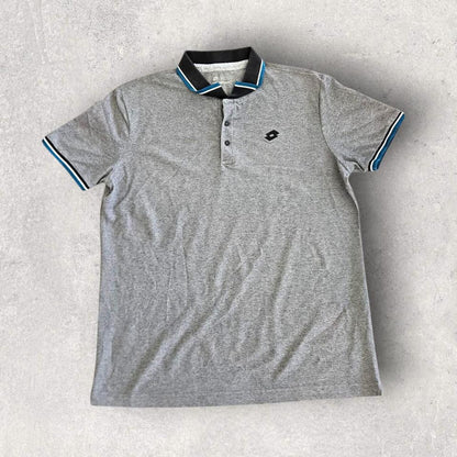 Grey Logo Polo Tee - XL Lizard Vintage Clothes Grey Logo Polo Tee - XL 65.00 NIS