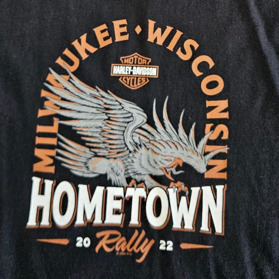 Harley Davidson Black Graphic T-shirt - M Lizard Vintage Clothes Harley Davidson Black Graphic T-shirt - M 120.00 NIS