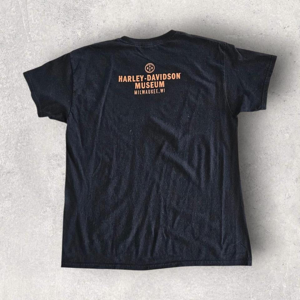 Harley Davidson Black Graphic T-shirt - M Lizard Vintage Clothes Harley Davidson Black Graphic T-shirt - M 120.00 NIS