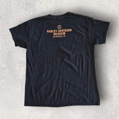 Harley Davidson Black Graphic T-shirt - M Lizard Vintage Clothes Harley Davidson Black Graphic T-shirt - M 120.00 NIS