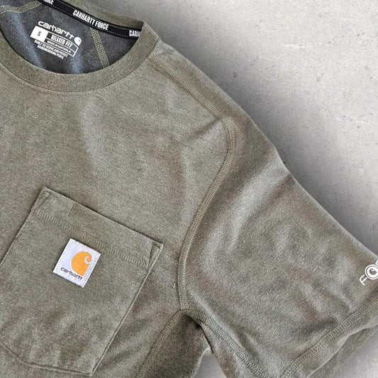Carhartt Green Pocket Tee - M Carhartt Green Pocket Tee - M 100.00 NIS Lizard Vintage Clothes T-Shirts
