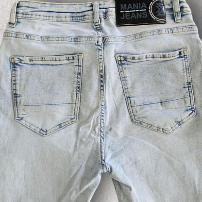 Mania Jeans Washed Jeans - W31 Jeans 30.00 NIS Mania Jeans Washed Jeans - W31 Lizard Vintage Clothes
