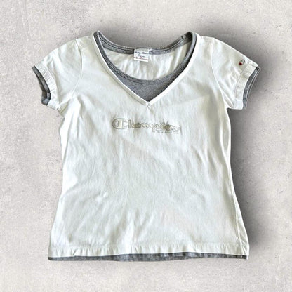 Vintage Champion Woman’s White T-shirt - S T-Shirts 65.00 NIS Vintage Champion Woman’s White T-shirt - S Lizard Vintage Clothes