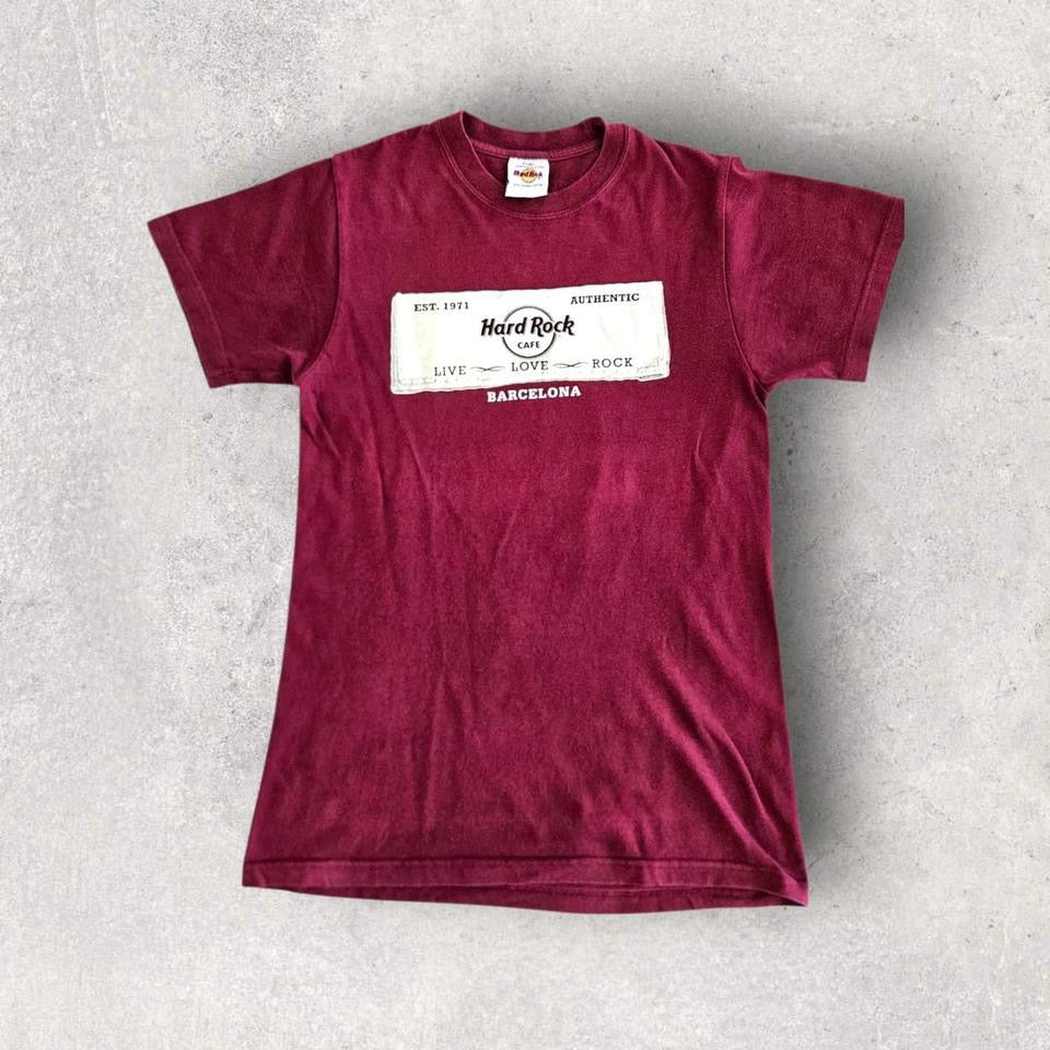 Vintage Hard Rock Cafe Red Tee - S T-Shirts Lizard Vintage Clothes 90.00 NIS Vintage Hard Rock Cafe Red Tee - S
