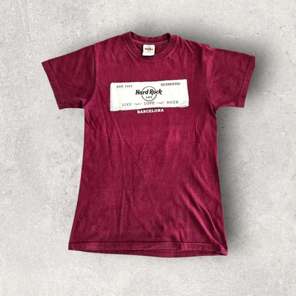 Vintage Hard Rock Cafe Red Tee - S T-Shirts Lizard Vintage Clothes 90.00 NIS Vintage Hard Rock Cafe Red Tee - S