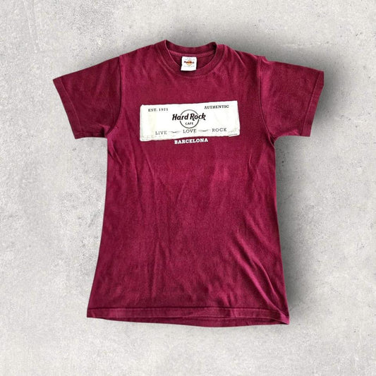 Vintage Hard Rock Cafe Red Tee - S T-Shirts Lizard Vintage Clothes 90.00 NIS Vintage Hard Rock Cafe Red Tee - S
