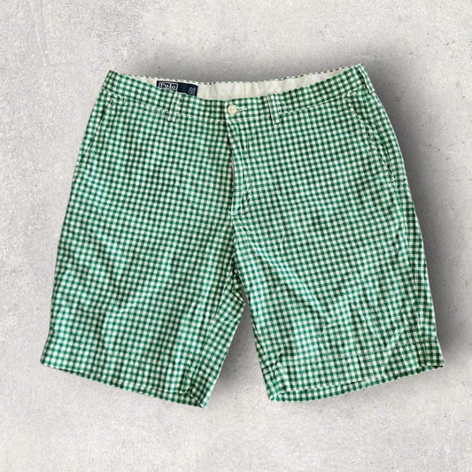 Polo Ralph Lauren Green Shorts - W36 Chino Shorts Lizard Vintage Clothes 60.00 NIS Polo Ralph Lauren Green Shorts - W36