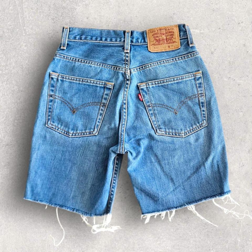 Levi’s 544 Blue Short Jeans - W28 Denim Shorts Lizard Vintage Clothes 100.00 NIS Levi’s 544 Blue Short Jeans - W28