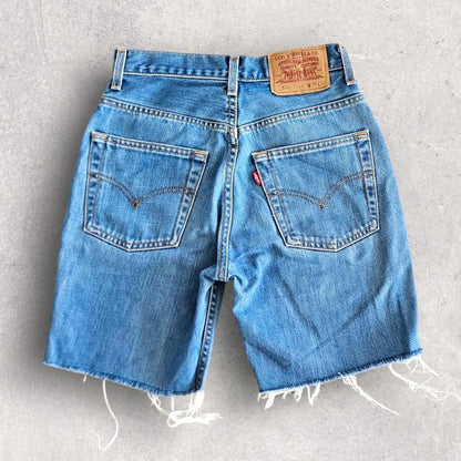 Levi’s 544 Blue Short Jeans - W28 Denim Shorts Lizard Vintage Clothes 100.00 NIS Levi’s 544 Blue Short Jeans - W28