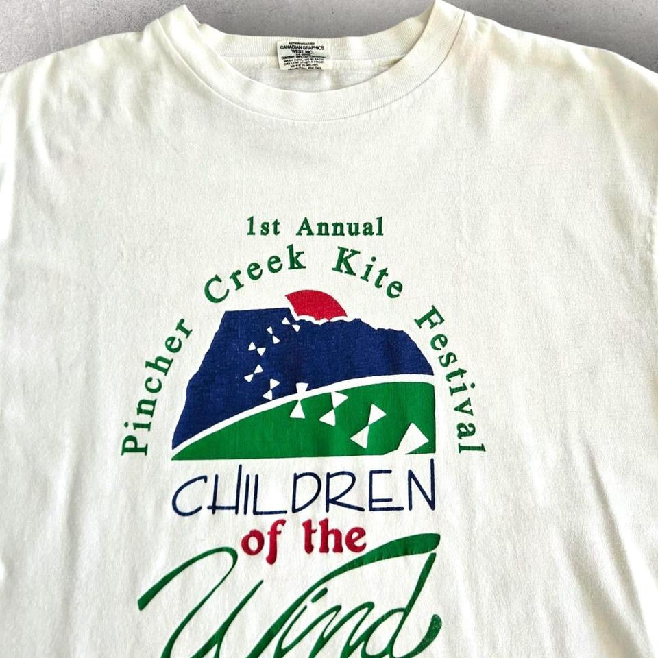 Vintage White Single Stitch T-shirt - L T-Shirts Lizard Vintage Clothes 85.00 NIS Vintage White Single Stitch T-shirt - L