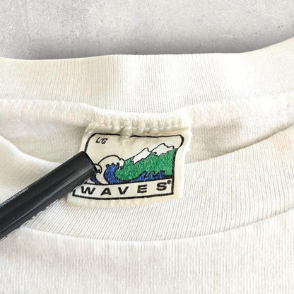 Vintage White Single Stitch T-shirt - L T-Shirts Lizard Vintage Clothes 85.00 NIS Vintage White Single Stitch T-shirt - L