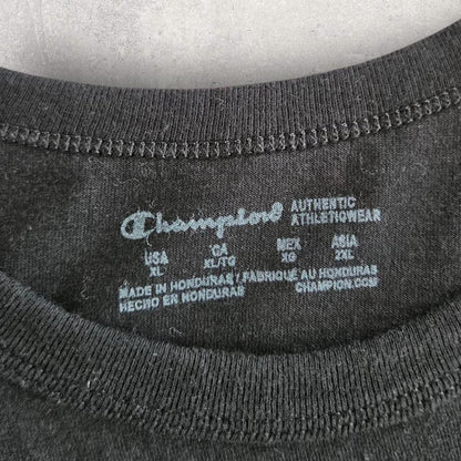 Champion Black Logo T-shirt - L T-Shirts Lizard Vintage Clothes 75.00 NIS Champion Black Logo T-shirt - L