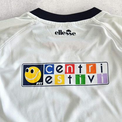 Vintage Ellesse White Dri Fit T-shirt - S T-Shirts Lizard Vintage Clothes 70.00 NIS Vintage Ellesse White Dri Fit T-shirt - S