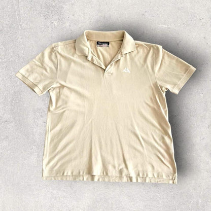Vintage Kappa Cream Polo Tee - L Vintage Kappa Cream Polo Tee - L Polos Lizard Vintage Clothes